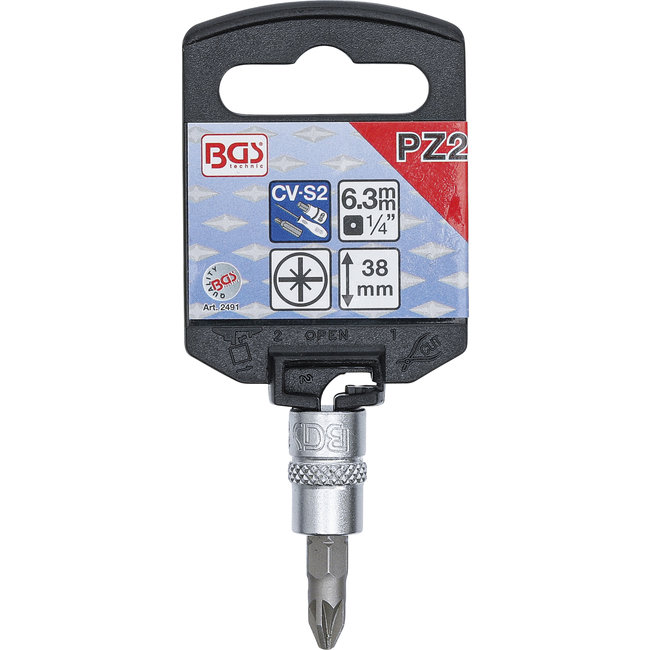 BGS Dopsleutelbit 1/4" kruiskop PZ2