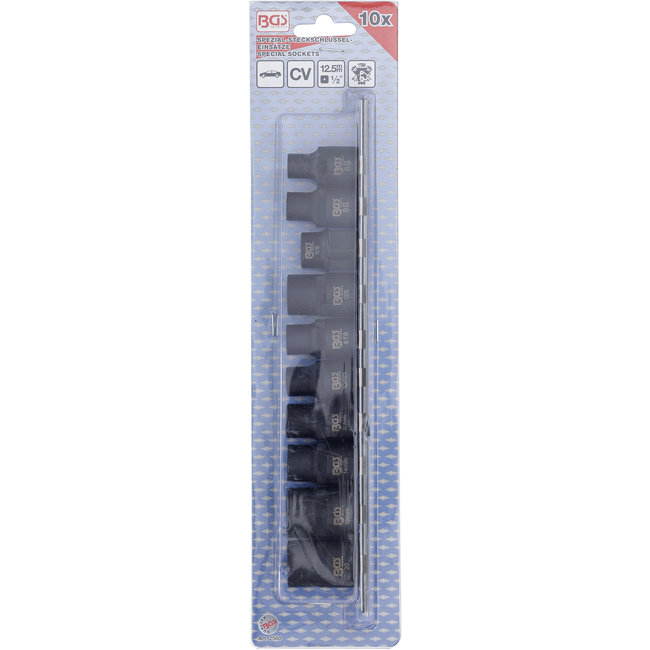 BGS Speciale dopsleuteldoppen 3- / 5- / 6- / 10-kant 10 delig