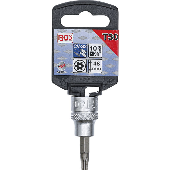 BGS Dopsleutelbit 3/8" Torx met boring T30