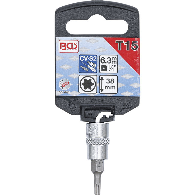 BGS Dopsleutelbit 1/4" Torx T15