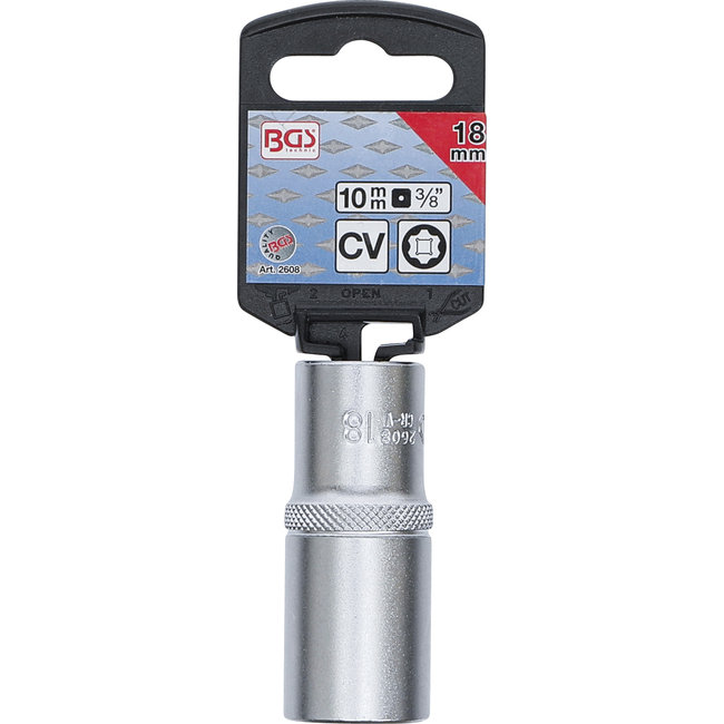 BGS Dopsleuteldop Super Lock - diep - 3/8" - 18 mm