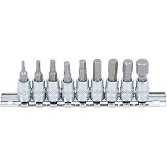 BGS technic Dopsleutelbitset 1/4" INBUS 3/32" - 3/8" inches 9 delig