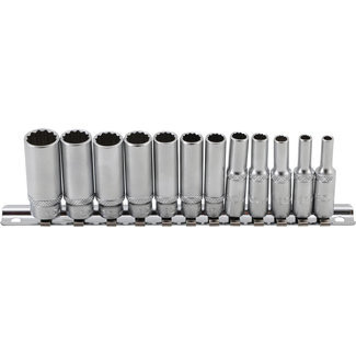 BGS technic Doppenset twaalfkant, diep 1/4" inches 12 delig