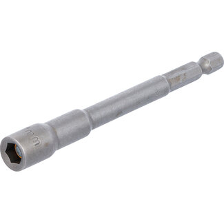 BGS technic Dopsleutel zeskant extra lang voor boormachines 7 mm