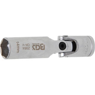 BGS technic Cardan bougiedop zeskant 3/8" 14 mm