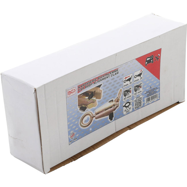 BGS Carrosserie richtklem 43 mm twee trekrichtingen max. 5 ton, zijwaarts 2 ton