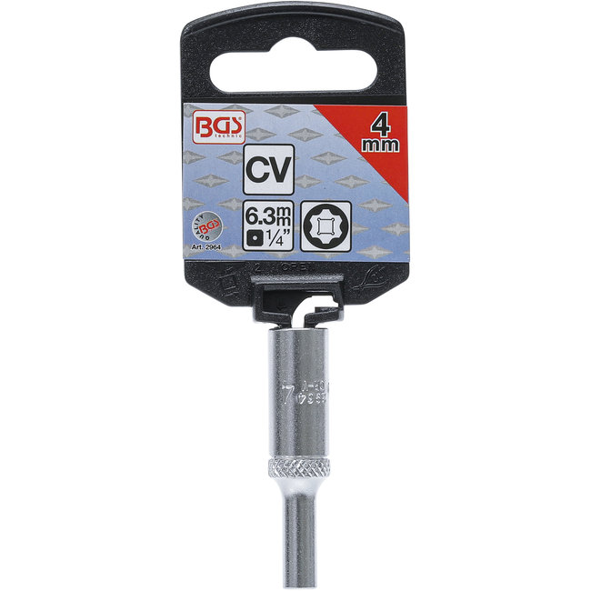 BGS Dopsleuteldop Super Lock, diep 1/4" 4 mm