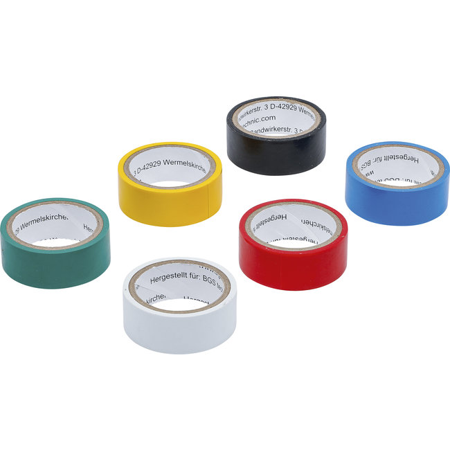 BGS Isolatietape 19 mm x 3,5 meter 6 rollen