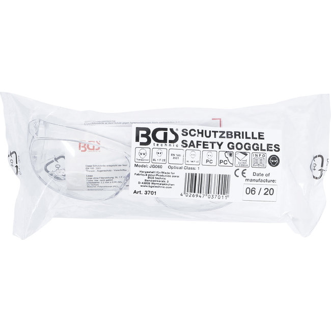 BGS Veiligheidsbril transparant