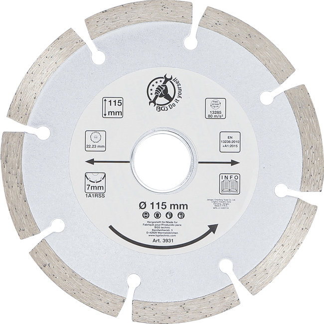 BGS Segment-doorslijpschijf Ø 115 mm