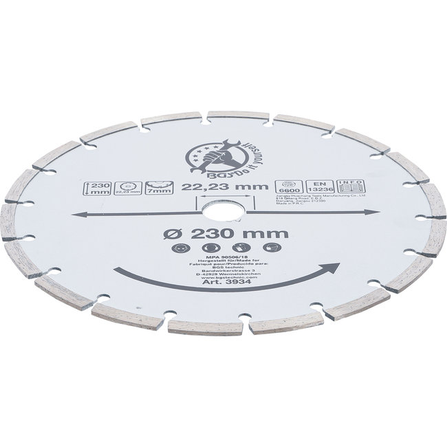 BGS Segment-doorslijpschijf Ø 230 mm