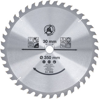 BGS Do it yourself HM cirkelzaagblad Ø 350 x 30 x 3,4 mm 40 tanden