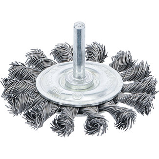 BGS technic Schijfborstel getwist staaldraad 6 mm as Ø 75 mm