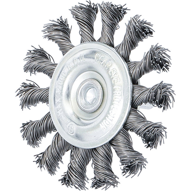 BGS Schijfborstel getwist staaldraad 6 mm as Ø 75 mm