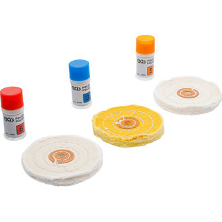 BGS technic Polijstassortiment voor zachte metalen 7 delig
