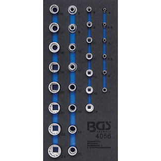 BGS technic Dopsleutelset twaalfkant 1/4" en 1/2" 29 delig