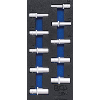 BGS technic Doppenset zeskant inches diep 10 delig