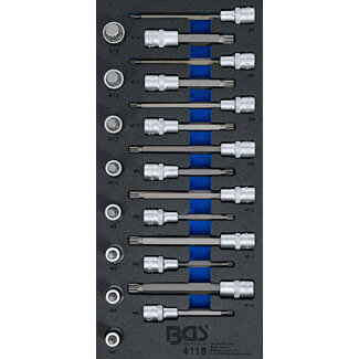 BGS technic Dopsleutelbitset veeltand (voor XZN) 22 delig