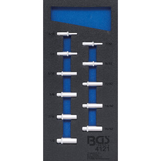 BGS technic Doppenset 1/4" zeskant inches diep 11 delig