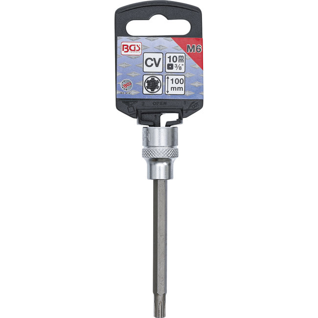 BGS Dopsleutelbit lengte 100 mm 3/8" wigprofiel (voor RIBE) M6