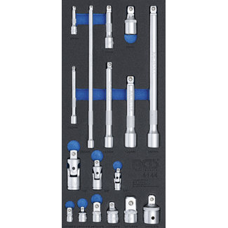 BGS technic Verlengings-, adapter- en scharnierset 17 delig