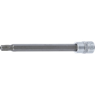 BGS technic Dopsleutelbit lengte 100 mm 1/4" Torx met boring T30