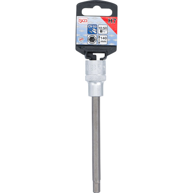 BGS Dopsleutelbit lengte 140 mm 1/2" INBUS 7 mm