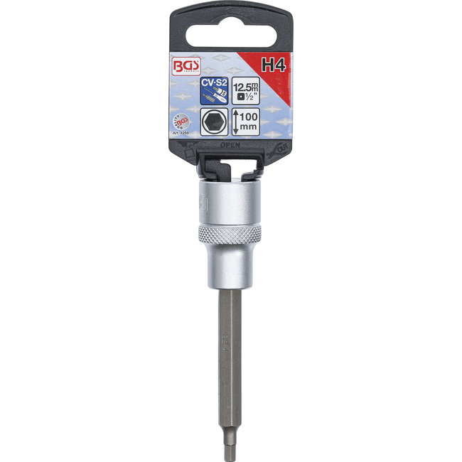 BGS Dopsleutelbit lengte 100 mm 1/2" INBUS 4 mm