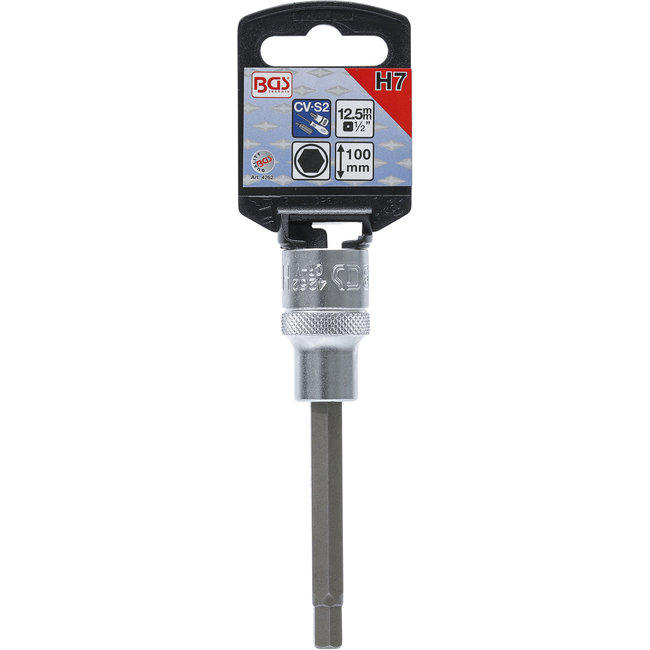BGS Dopsleutelbit lengte 100 mm 1/2" INBUS 7 mm