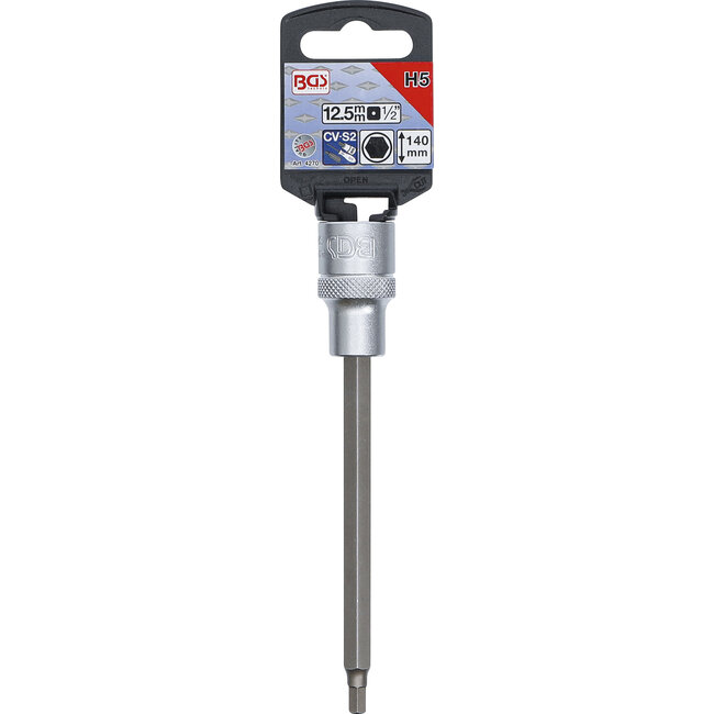 BGS Dopsleutelbit lengte 140 mm 1/2" INBUS 5 mm