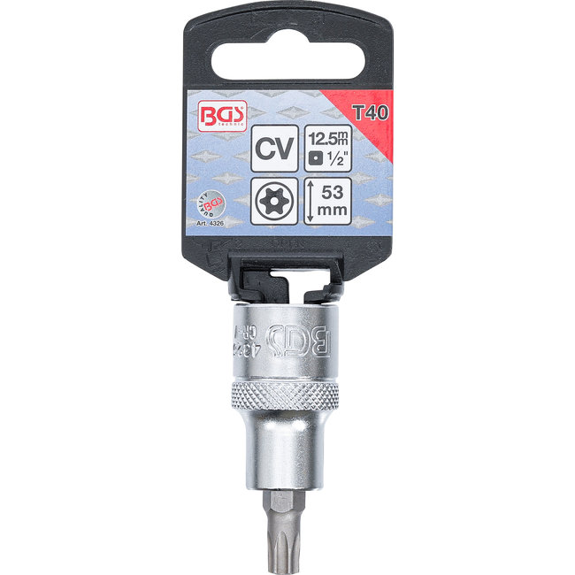 BGS Dopsleutelbit 1/2" Torx met boring T40