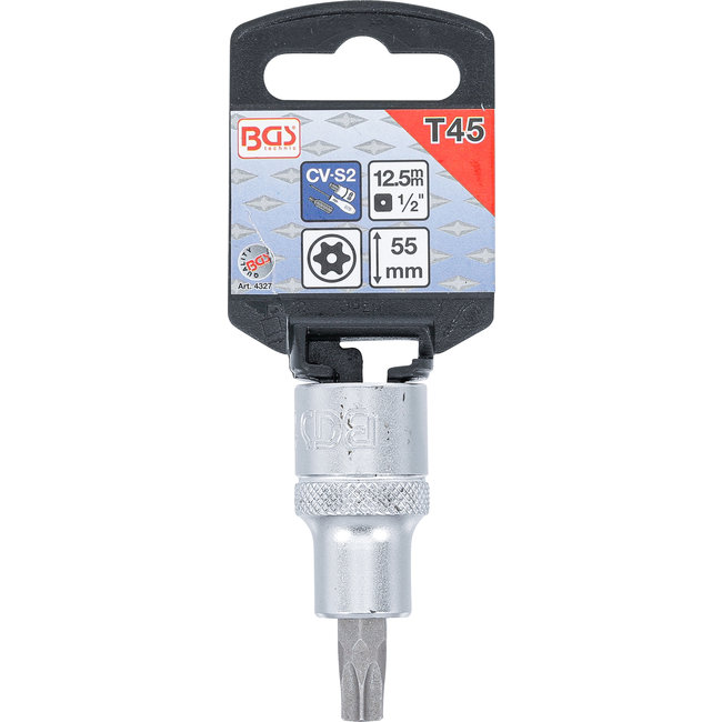 BGS Dopsleutelbit 1/2" Torx met boring T45
