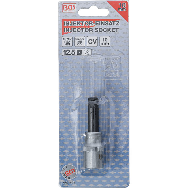 BGS Injector dopsleutel 1/2" zeskant 10 mm