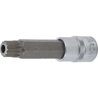 BGS technic Dopsleutelbit lengte 100 mm 1/2" veeltand (voor XZN) met boring M16