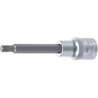 BGS technic Dopsleutelbit lengte 100 mm 1/2" veeltand (voor XZN) M7