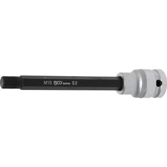 BGS technic Dopsleutelbit lengte 140 mm 1/2" veeltand (voor XZN) M10
