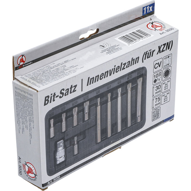 BGS Bitset 3/8" veeltand (voor XZN) 11 delig