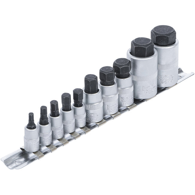 BGS Dopsleutelbitset extra kort INBUS 4 - 19 mm 10 delig