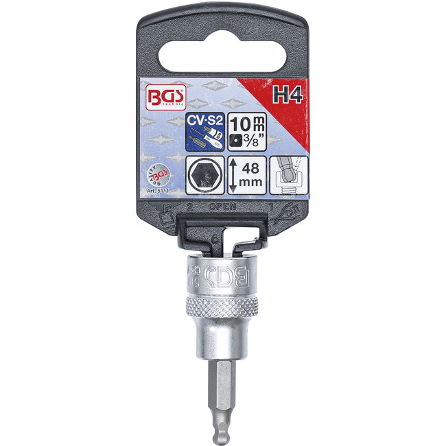 BGS Dopsleutelbit 3/8" INBUS met kogelkop 4 mm
