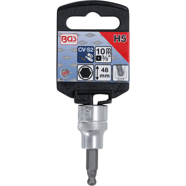 BGS Dopsleutelbit 3/8" INBUS met kogelkop 5 mm