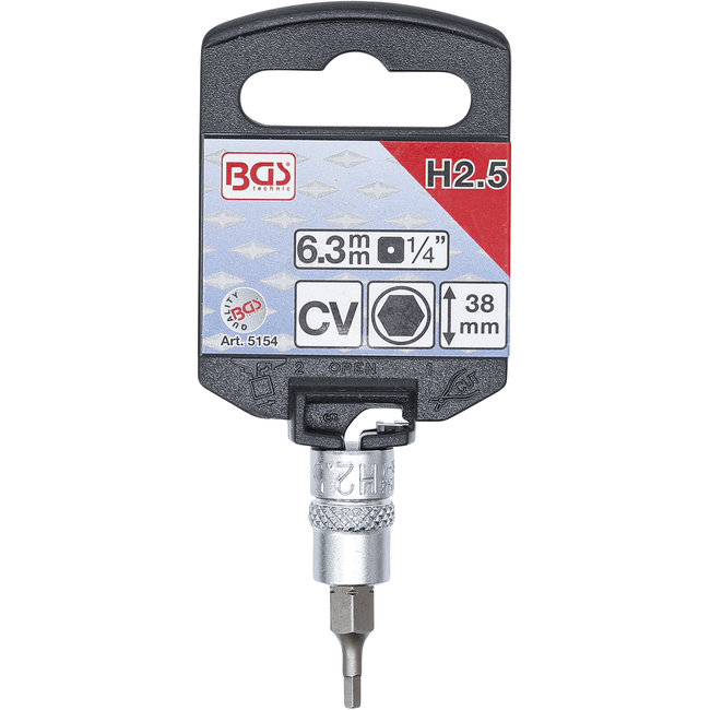 BGS Dopsleutelbit 1/4" INBUS 2,5 mm