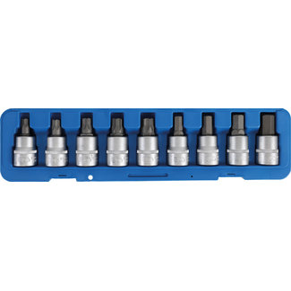 BGS technic Dopsleutelbitset 3/4" INBUS en Torx 9 delig