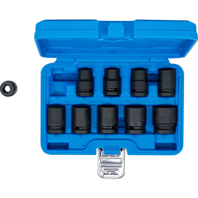 BGS Kracht doppenset zeskant 1/2" 10 - 24 mm 10 delig