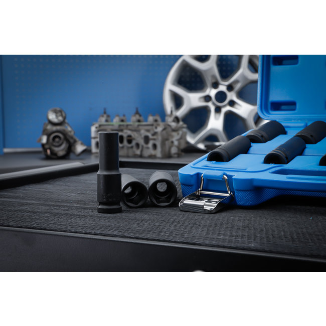 BGS Kracht doppenset zeskant, diep 1/2" 10 - 24 mm 10 delig