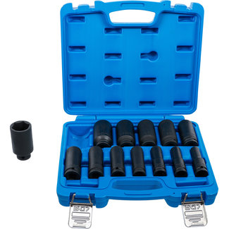 BGS technic Kracht doppenset zeskant, diep 1/2" inchmaten 13 delig