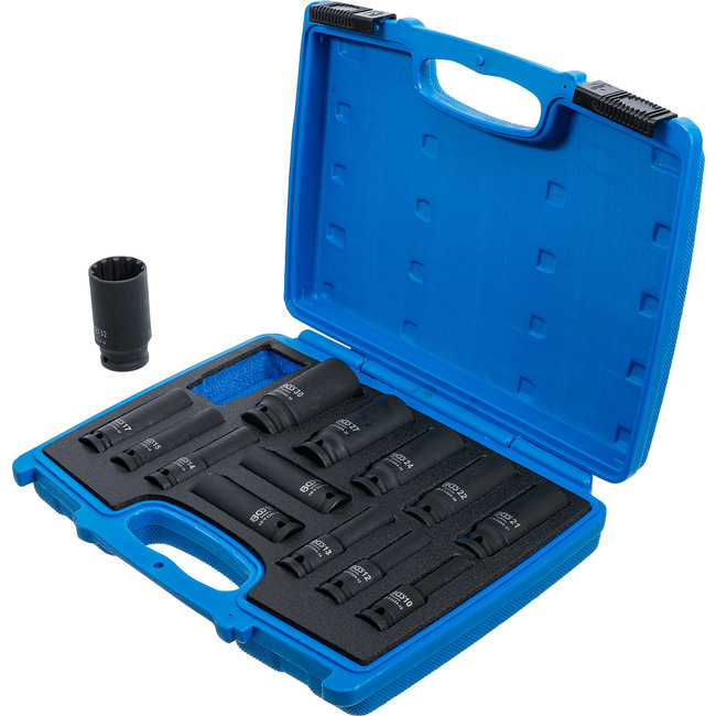BGS Kracht doppenset Gear Lock 1/2" 10 - 32 mm 14 delig