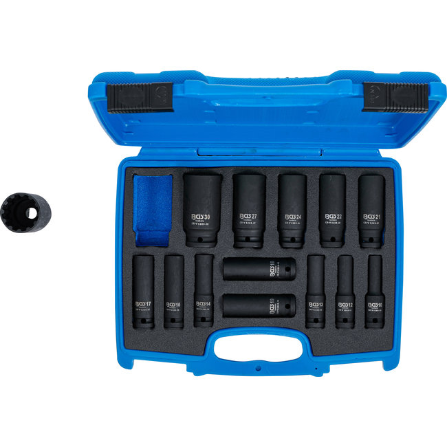 BGS Kracht doppenset Gear Lock 1/2" 10 - 32 mm 14 delig