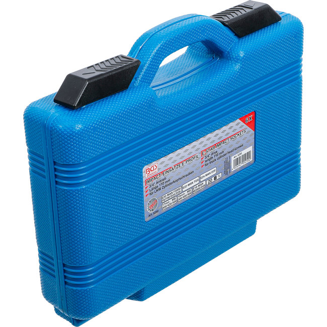 BGS Kracht doppenset E-profiel, twaalfkant 3/4" 6 delig