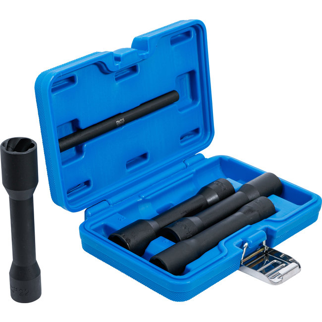 BGS Spiraalprofiel-doppenset / schroefuitdraaier, diep 1/2" 17 - 22 mm, 5 delig