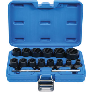 BGS technic Spiraalprofiel-doppenset / schroefuitdraaier 1/2" 8 - 27 mm, 16 delig